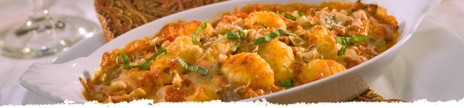 Baked Gnocchi with Two Cheeses & Walnuts