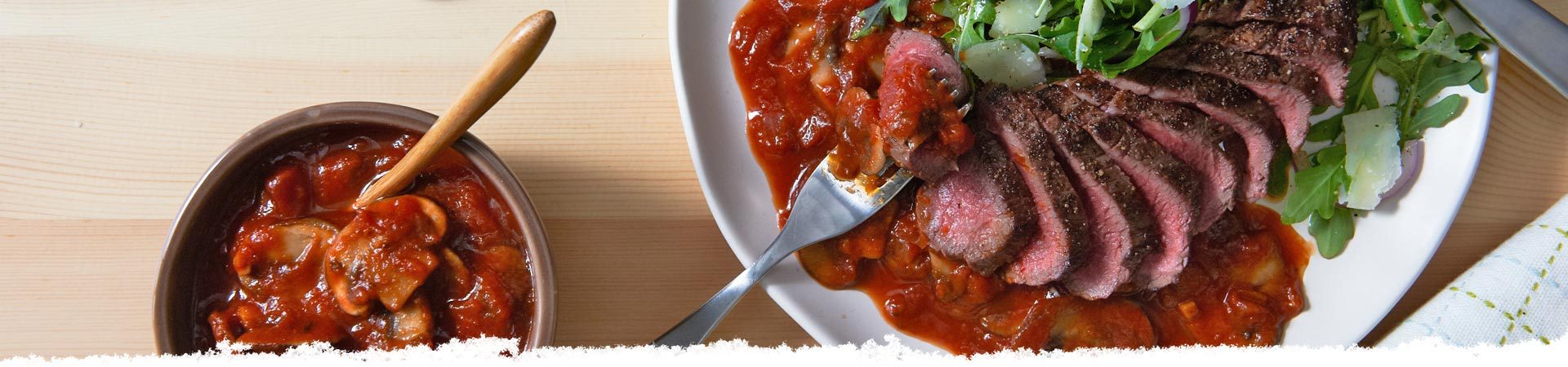 Balsamic Mushrooms & Steak
