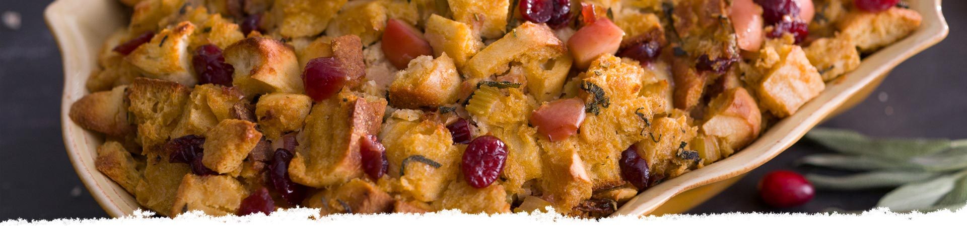Focaccia, Cranberry, and Sage Stuffing