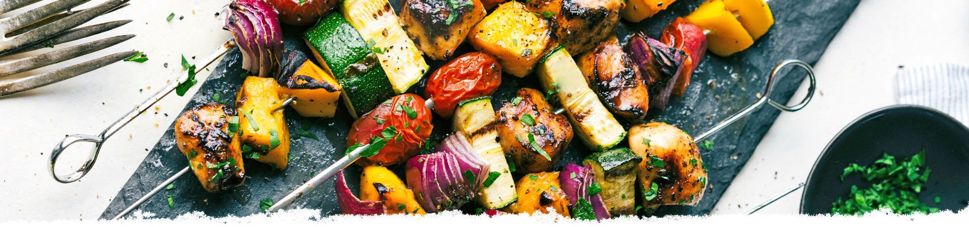Orange Ginger Chicken Veggie Kebabs