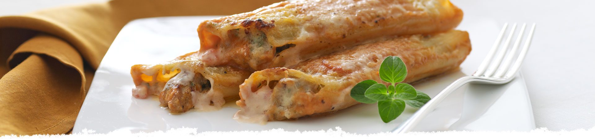 Pork Mascarpone Manicotti