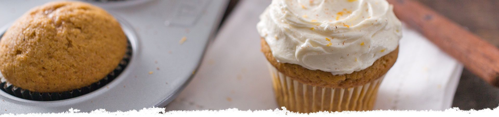 Pumpkin Cupcakes with Mascarpone Frosting