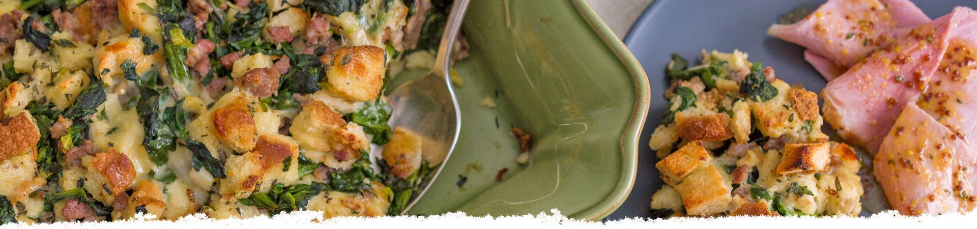 Sausage Spinach & Parmesan Baked Casserole