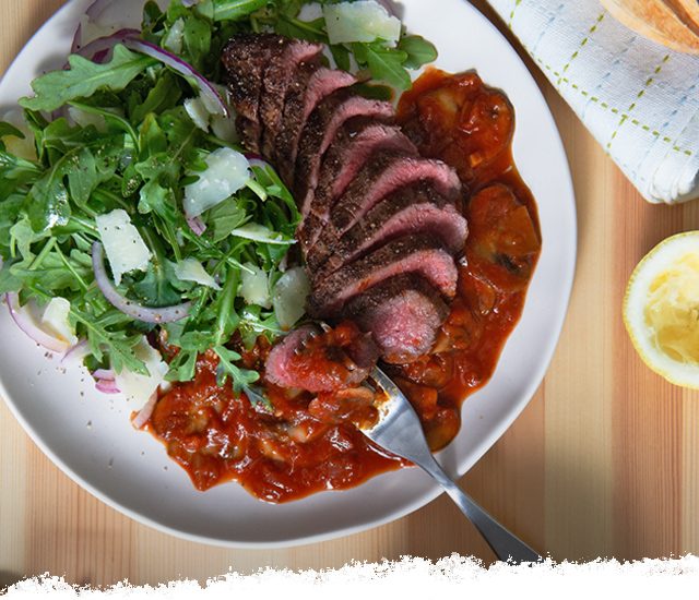 Balsamic Mushrooms & Steak