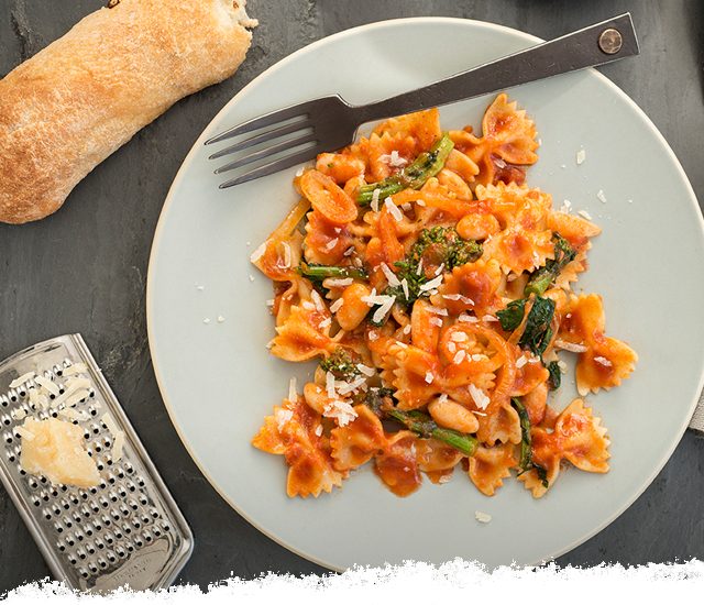 Bow Ties with Broccoli Rabe and Cannellini Beans