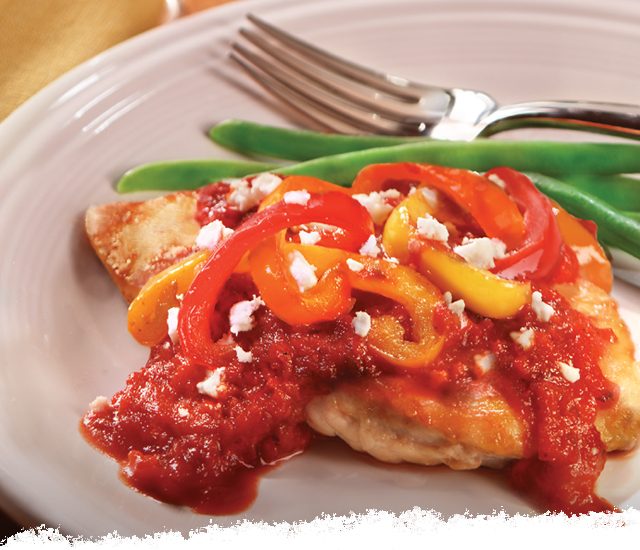 Chicken with Peppers & Goat Cheese