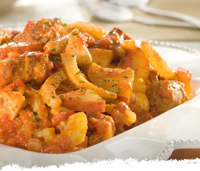 Chicken & Sausage Scarpariello Arrabbiata