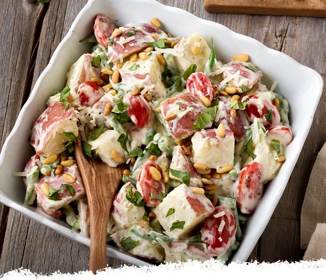 Creamy Basil New Potatoes