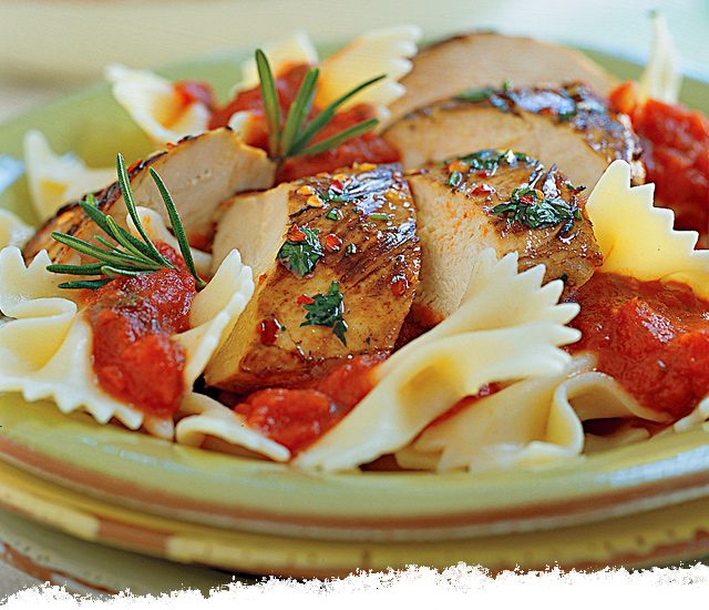 Farfalle with Herb-Marinated Grilled Chicken