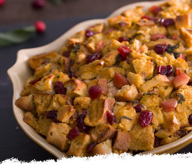 Focaccia, Cranberry, and Sage Stuffing