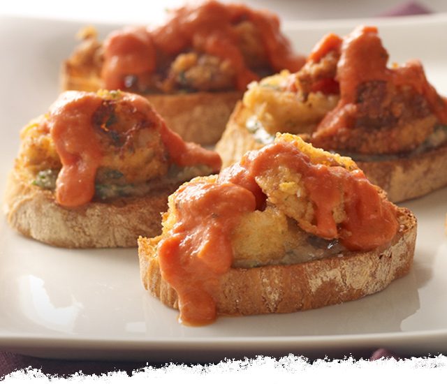 Fried Calamari Crostini