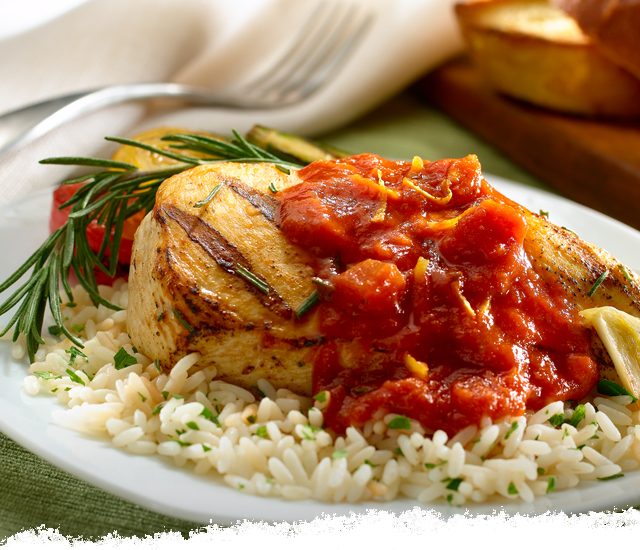 Grilled Chicken with Roasted Tomato Sauce
