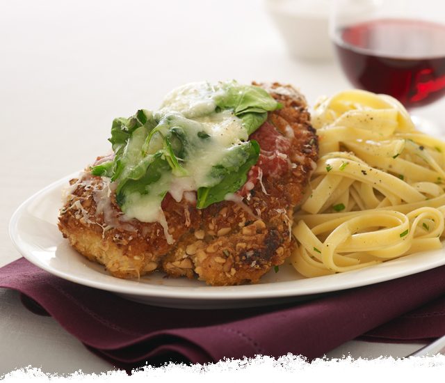 Pine Nut-Crusted Chicken Parmesan