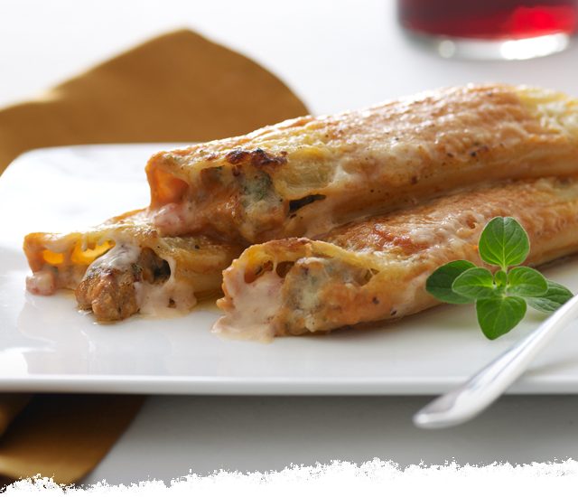 Pork Mascarpone Manicotti