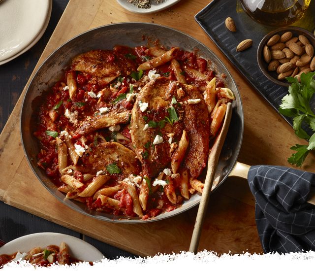 Romesco-Style Penne with Chicken