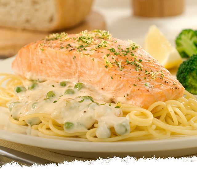 Salmon with Creamy Alfredo Sauce