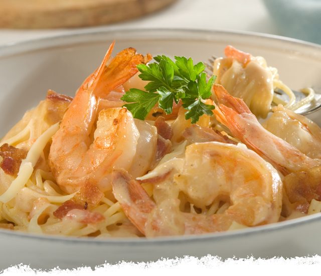 Shrimp Rosa with Bacon