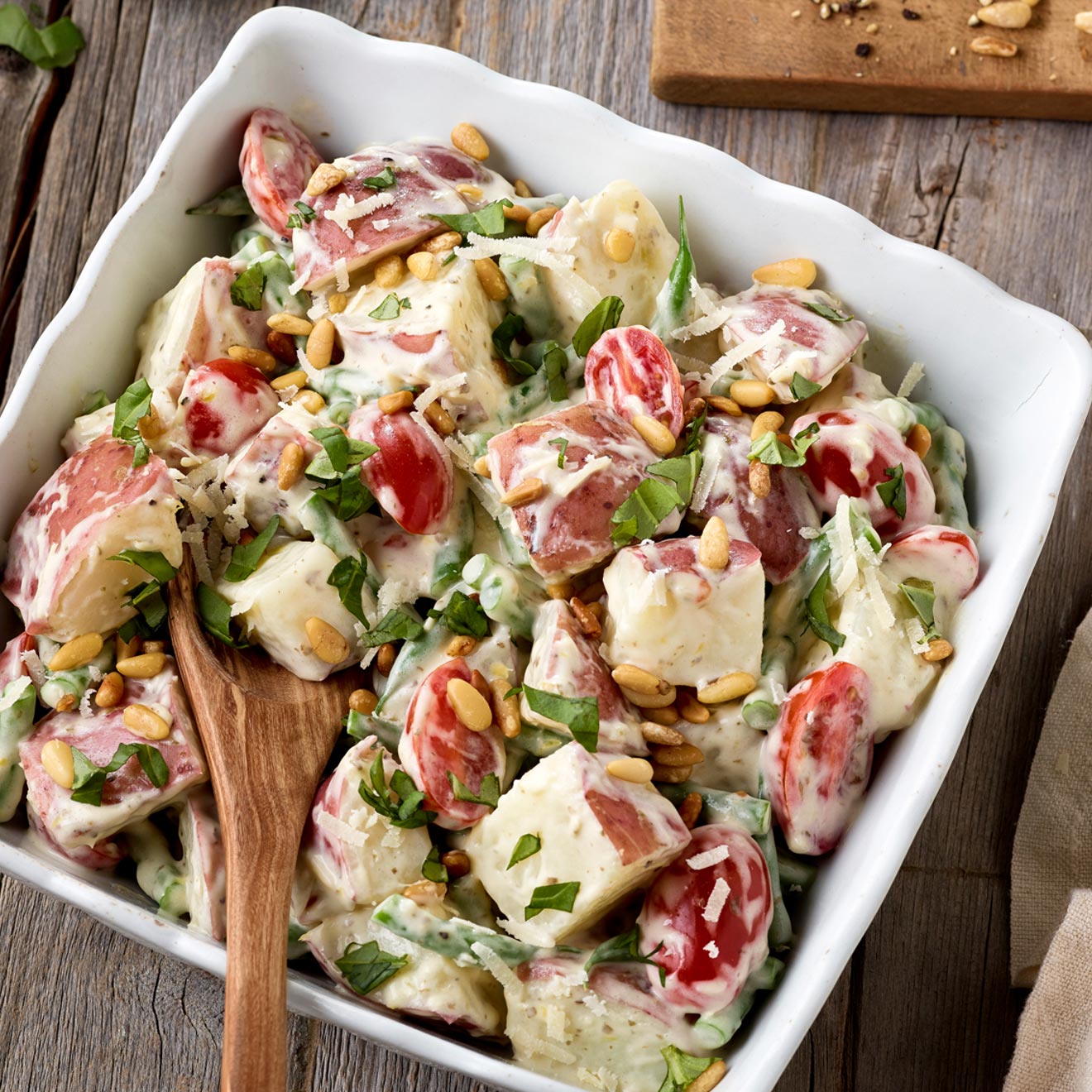 Creamy Basil New Potatoes