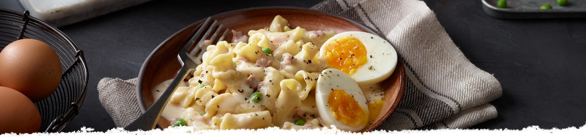 Campanelle with Prosciutto & Peas