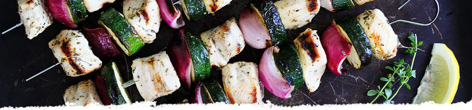 Grilled Chicken and Zucchini Kebabs