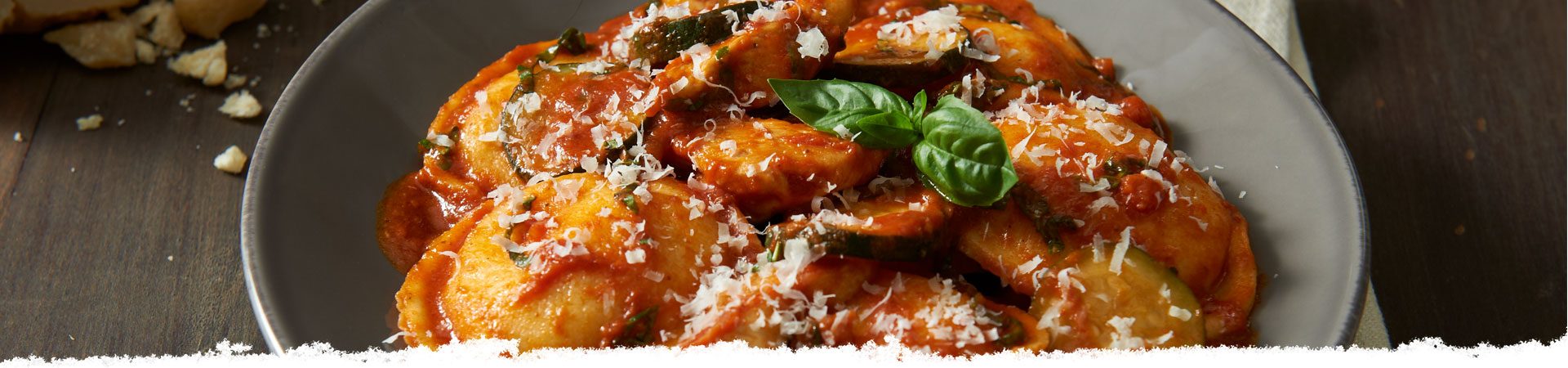 Porcini Chicken with Cheese Raviolis