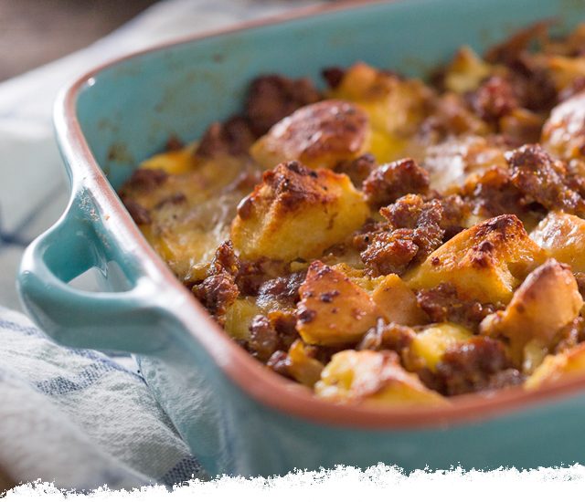 Bagel & Chorizo Egg Casserole