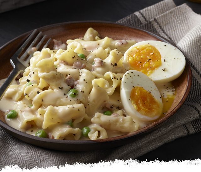 Campanelle with Prosciutto & Peas