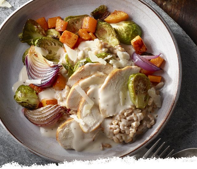 Sheet Pan Chicken & Farro Bowls