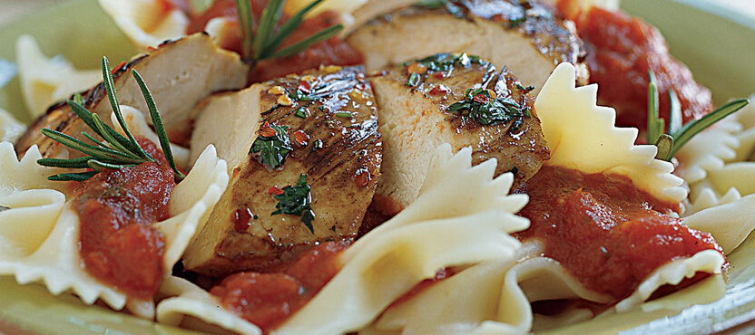 Farfalle with Herb-Marinated Grilled Chicken