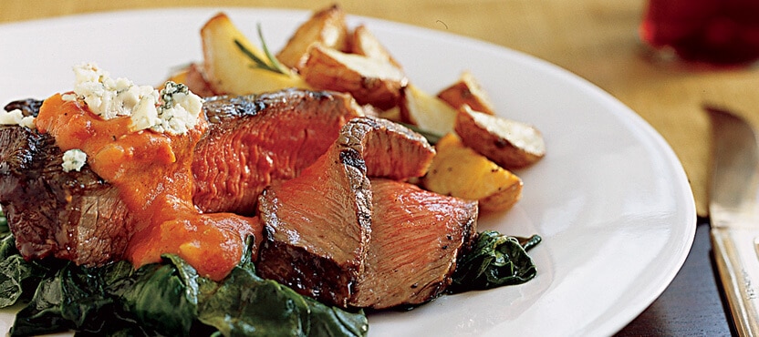 Steak & Spinach in Gorgonzola Vodka Sauce