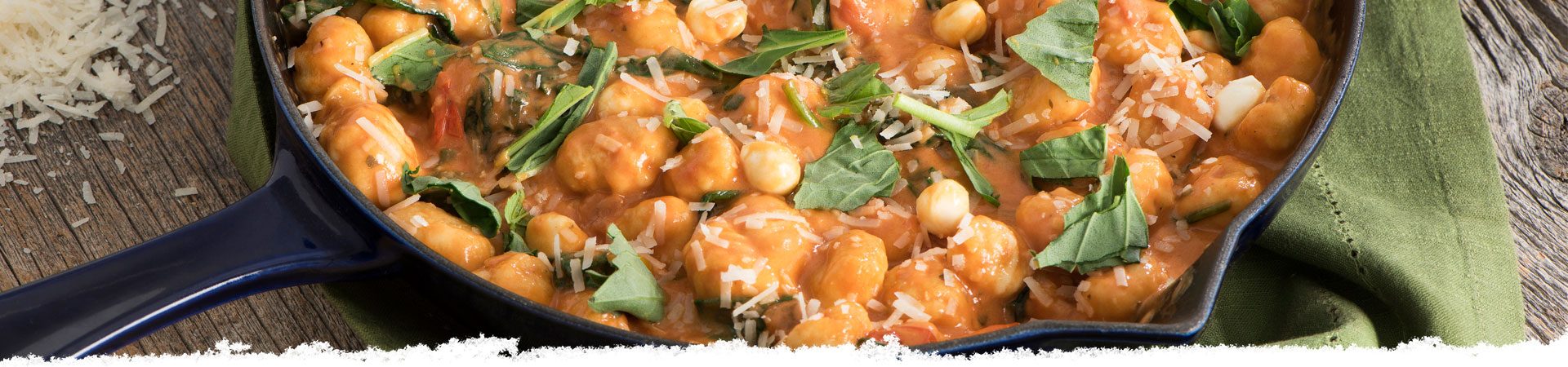 Creamy Rosa Caprese Gnocchi with Blistered Tomatoes