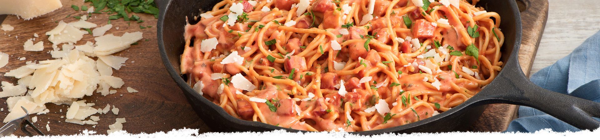 Spaghetti with Rosa Carbonara
