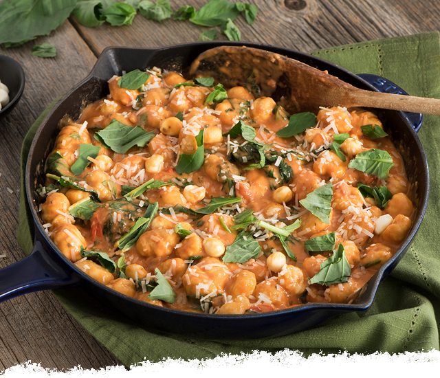Creamy Rosa Caprese Gnocchi with Blistered Tomatoes