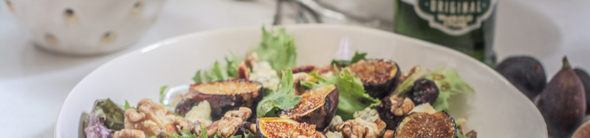 Grilled Fig Salad with a Savory Sweet Vinaigrette
