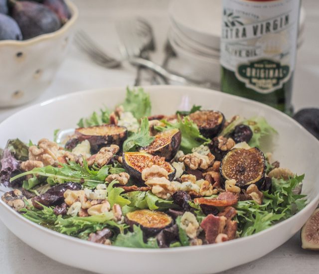 Grilled Fig Salad with a Savory Sweet Vinaigrette