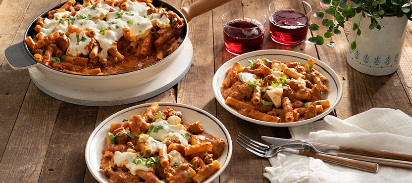 Perfectly Baked Ziti with Sausage